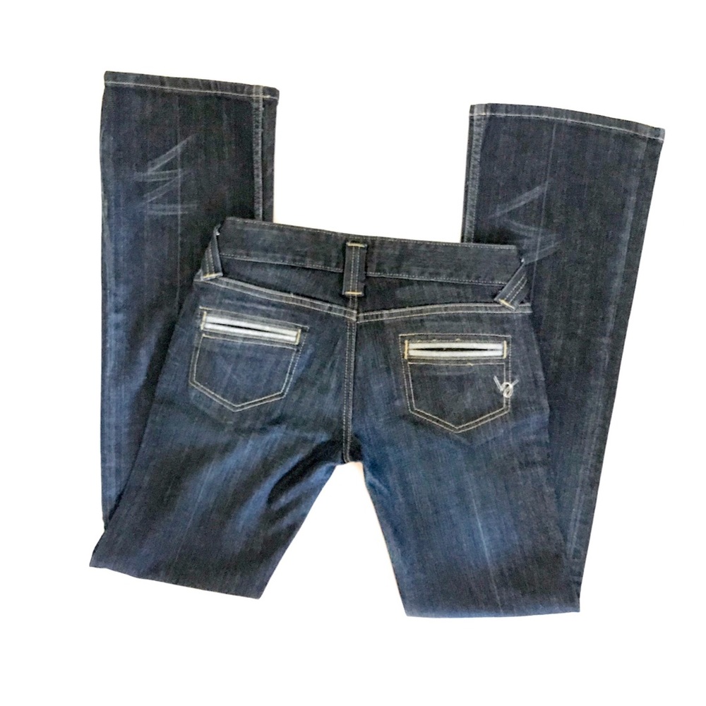 Vintage Bebe Boot Cut Jeans Dark Blue Low Rise